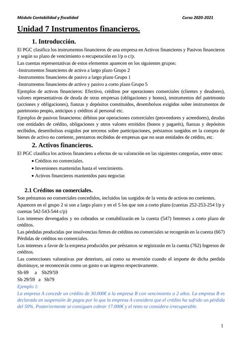 Bloque Iii Unidad Curso M Dulo Contabilidad Y Fiscalidad