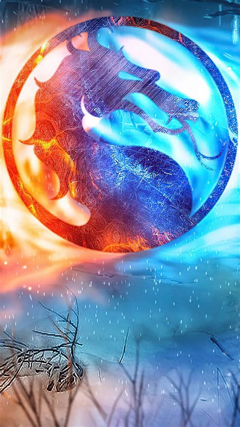 Logo De Mortal Kombat Fuego Y Hielo Mortal Kombat Fondo De Pantalla