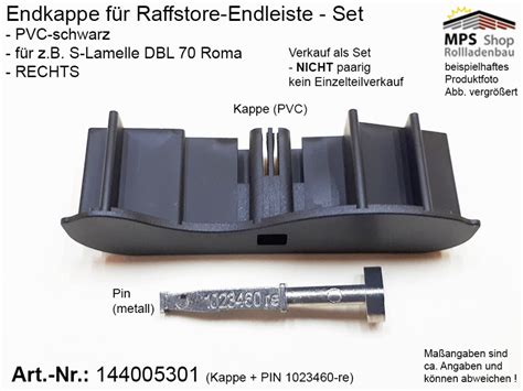 MPS Elektro Rollladen Shop 144005301 70 R RECHTS Endkappe