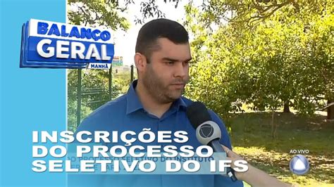 Inscri Es Do Processo Seletivo Do Instituto Federal De Sergipe Para