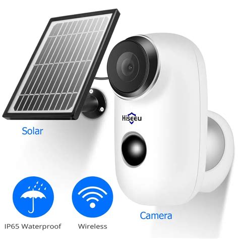 Hiseeu 1080P Беспроводная перезаряжаемая батарея ip-камера с солнечной ...