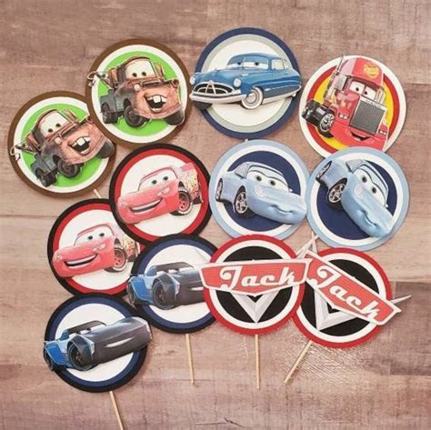 Cars Themed Cupcake Toppers - Etsy