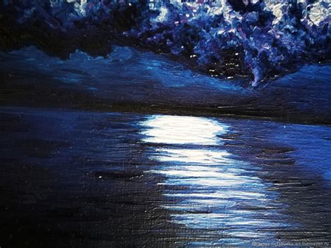Лунная ночь картина маслом с луной лунная дорожка маслом в интернет ...