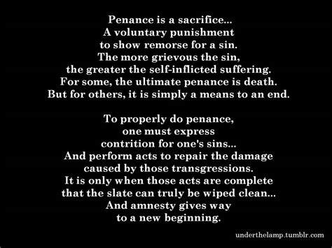 Penance Quotes. QuotesGram