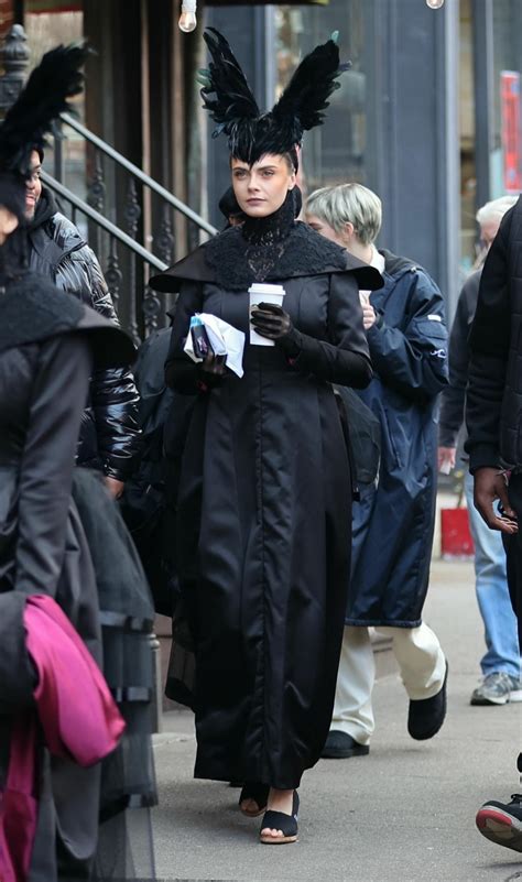 Cara Delevingne On The Set Of American Horror Story In New York