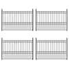 ALEKO 32 Ft X 5 Ft Paris Style Security Fence Panels Steel Fence Kit