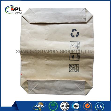 Good Quality 20kg 25kg 50kg Inner PE Coated Kraft Paper Cement Packing