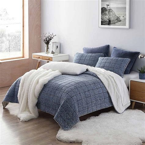 Ugg Tompkin 3 Piece King Quilt Set In Denim King Quilt Sets Quilt