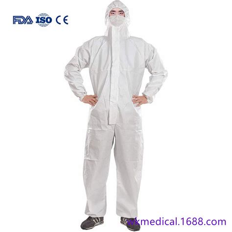 Type5 6 Reusable 65gsm Disposable Coverall Tyvek Pp Sms Sf Nonwoven