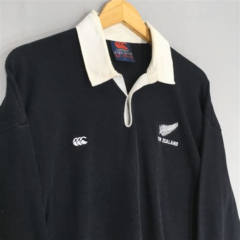 Vintage Canterbury Of New Zealand All Blacks Rugby Shirt Xlarge