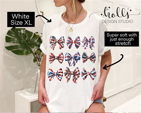 4th Of July Coquette Shirt American Flag Shirt Womens 4th Of July Shirt American Flag Bow