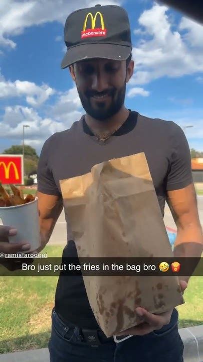 Just Put The Fries In The Bag Bro 🤣🍟 Shorts Youtube