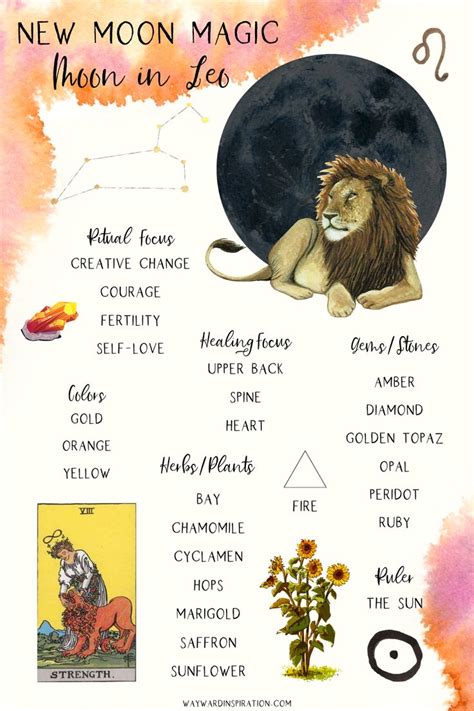 Leo Moon Phase Journal Prompts Wayward Inspiration Moon In Leo New