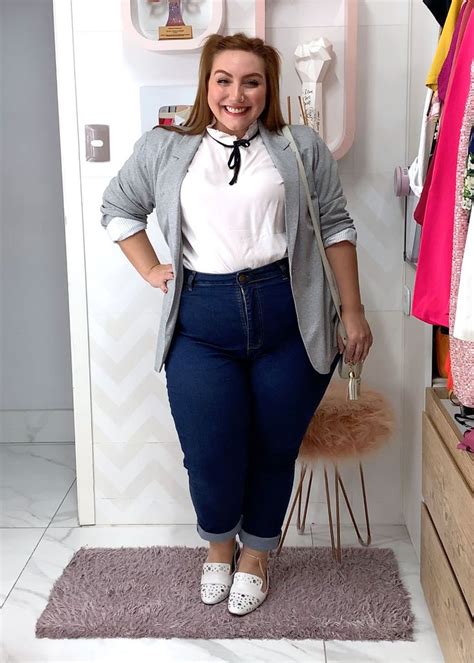 Cal A Jeans Plus Size Escura Ideias De Como Usar Juromano Plus