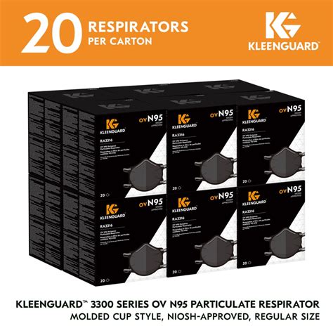 KleenGuard 3300 Series OV N95 Particulate Respirator 54629 RA3316