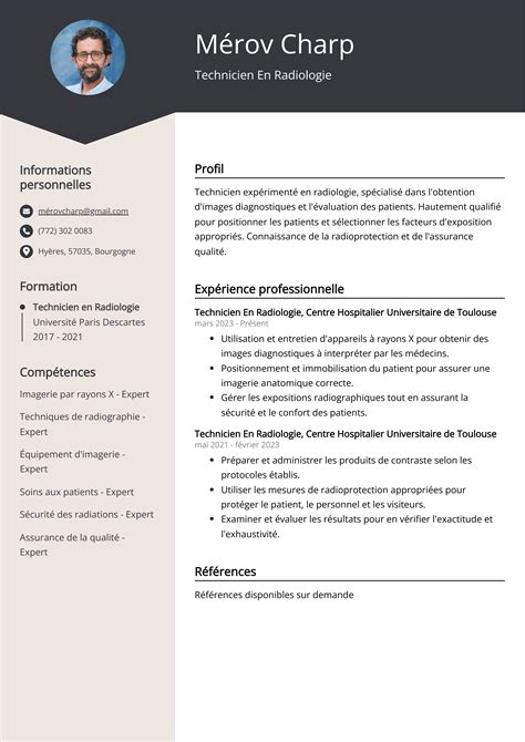 Technicien En Radiologie Exemples De CV Et Guide