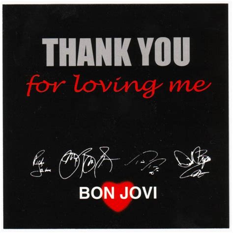 Bon Jovi Thank You For Loving Me Cd Single Promo Discogs