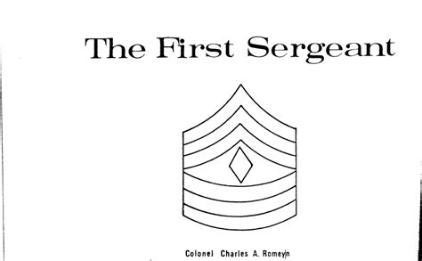 The First Sergeant - NCO Historical Society