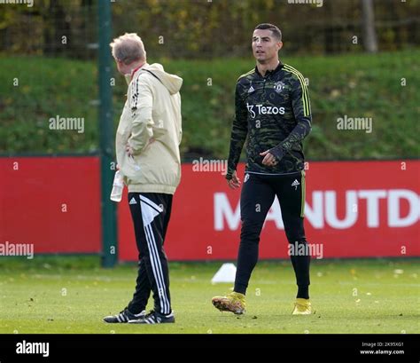 Manchester United S Cristiano Ronaldo With Assistant Manager Steve