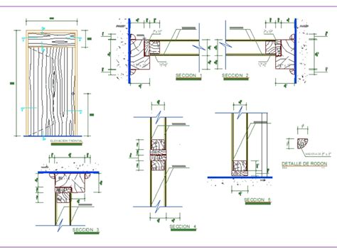 Puerta Contraplacada En Autocad Descargar Cad Gratis Kb