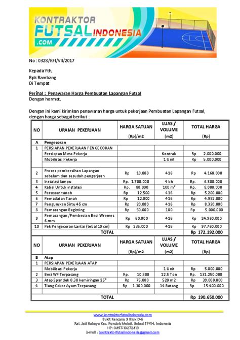 Contoh Proposal Pengajuan Dana Pembuatan Kostum Futsal Pdf Lakaran