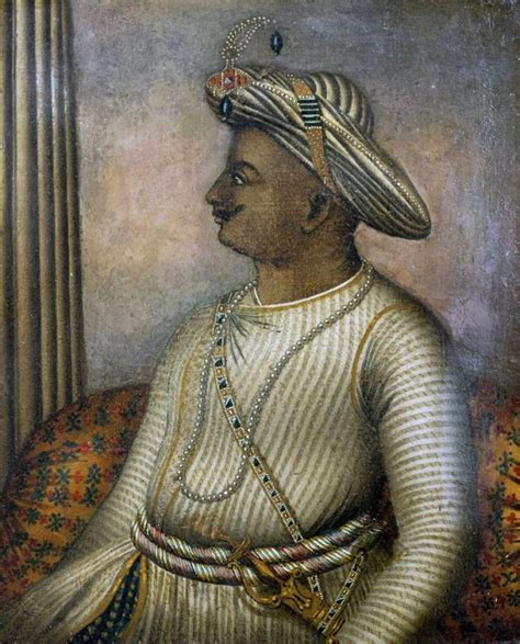 Tallenge Portrait Of Tipu Sultan Tiger Of Mysore Small Size Unframed Canvas 10 Inch X 12