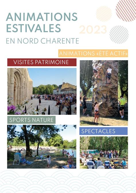 Calaméo Guide Des Animations Estivales 2023 En Nord Charente