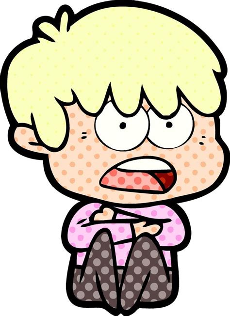 worried cartoon boy 12451240 Vector Art at Vecteezy