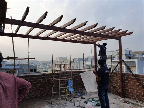 Iron Fabricated Truss Fabrication Work Service Rs 250 Sq Ft ID