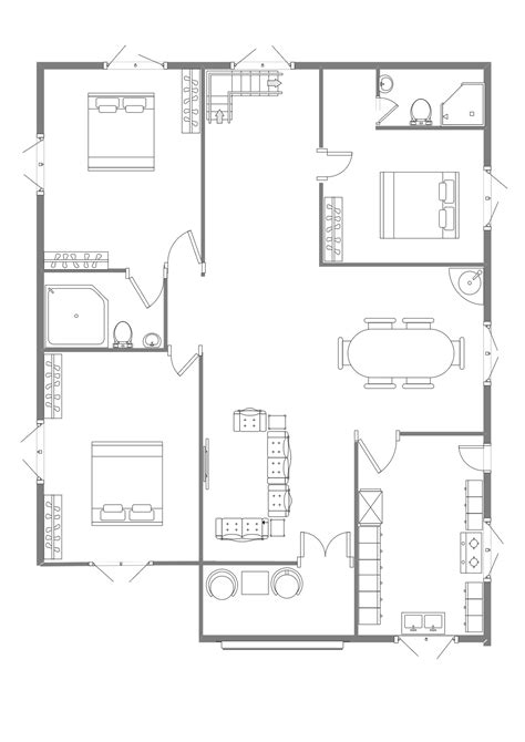 Home Floor Plan | EdrawMax Templates