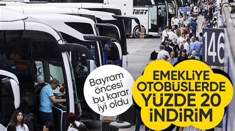 Emeklilere şehirler arası otobüslerde indirim kararı Resmi Gazete de