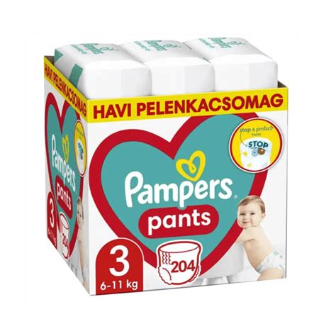 Pampers Pants Bugyipelenka 3 6 11 Kg HAVI PELENKACSOMAG 20