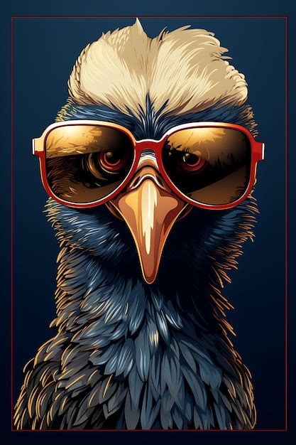 Premium Ai Image Portrait Of Bird Wearing Sunglasses With Swag Pose