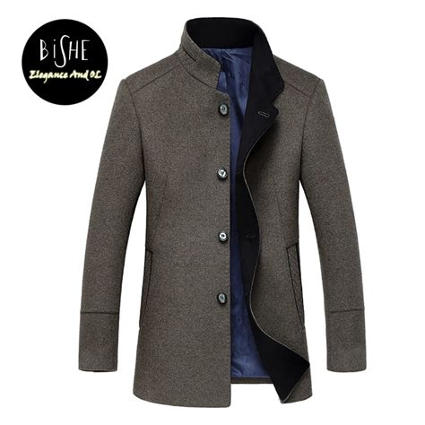 High Quality Winter Wool Coat Men Slim Fit Jacket Mens Fashion