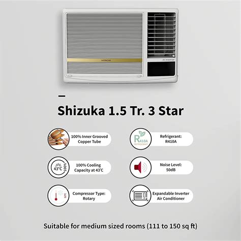 Hitachi Shizuka Ton Star Inverter Window Ac Copper Condenser