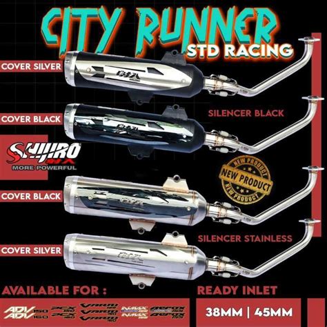 Jual Knalpot Shijiro Standar Racing Type City Runner Stainless For