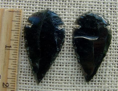 Obsidian Arrowheads Spearheads