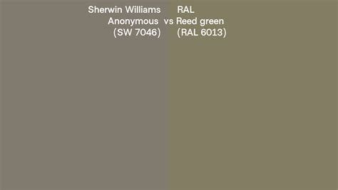 Sherwin Williams Anonymous Sw 7046 Vs Ral Reed Green Ral 6013 Side