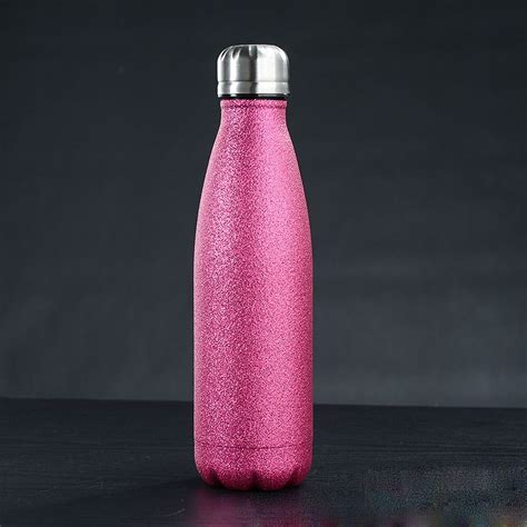 Best 17oz Stainless Steel Water Bottle Glitter Flask Double Wall