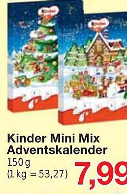 Kinder Mini Mix Adventskalender Angebot Bei Wiglo Wunderland