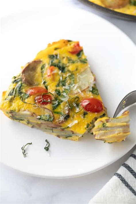 Vegetable Frittata Potato Spinach Meaningful Eats