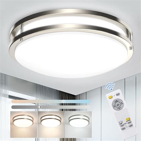 Dllt W Modern Dimmable Led Flush Mount Ceiling Light Fixture With