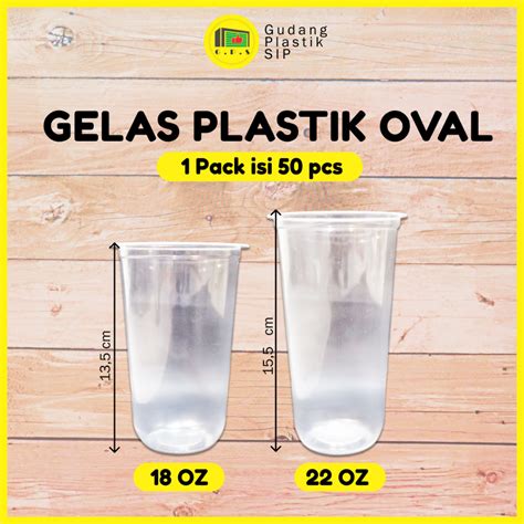 Jual Gelas Plastik Oval Oz Oz U Cup Pp Bulat Pcs Shopee