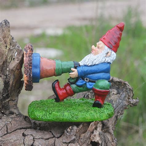 Cheers Anti Fade Gnome Statue Adding Vitality Resin Funny Trapped Gnome