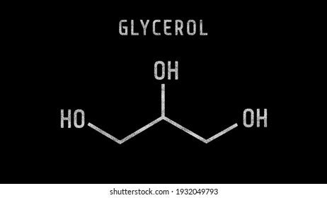 Glycerol Called Glycerine Glycerin Molecular Structure Stock Illustration 1932049793