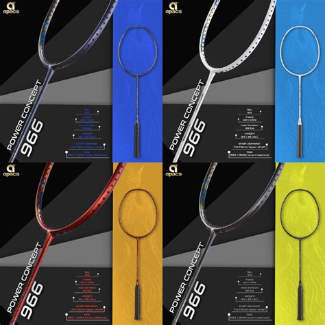 Apacs Power Concept Badminton Racket Free String Grip Siap Ikat