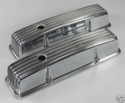 Small Block Chevy Finned Alloy Rocker Valve Covers Bnib