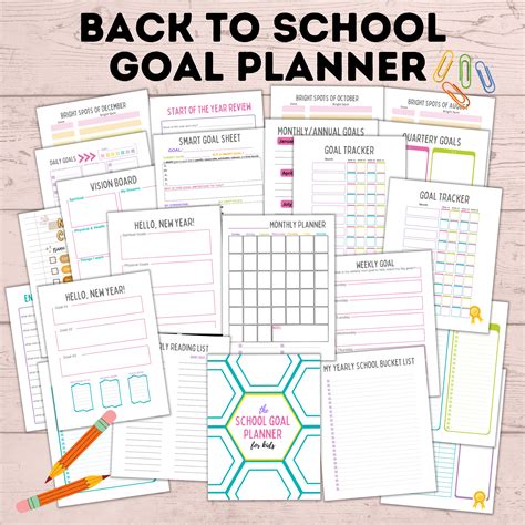 School Goal Planner for Kids | Kids Goals | Goals for Kids | Printable – Paper Scissors Craft Blog