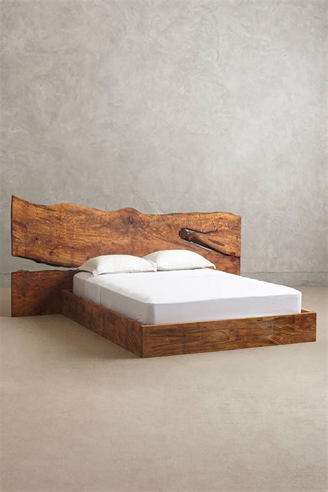 Live Edge Wood Queen Bed | Wood beds, Bed frame design, Bed furniture