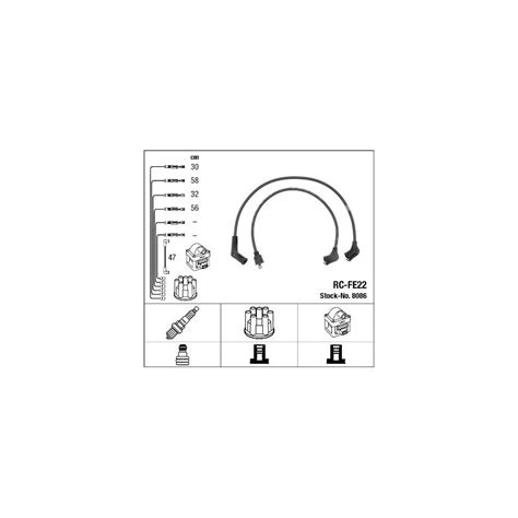 CÂBLES D ALLUMAGE RC FE21 NGK Winparts fr Câble de bougie